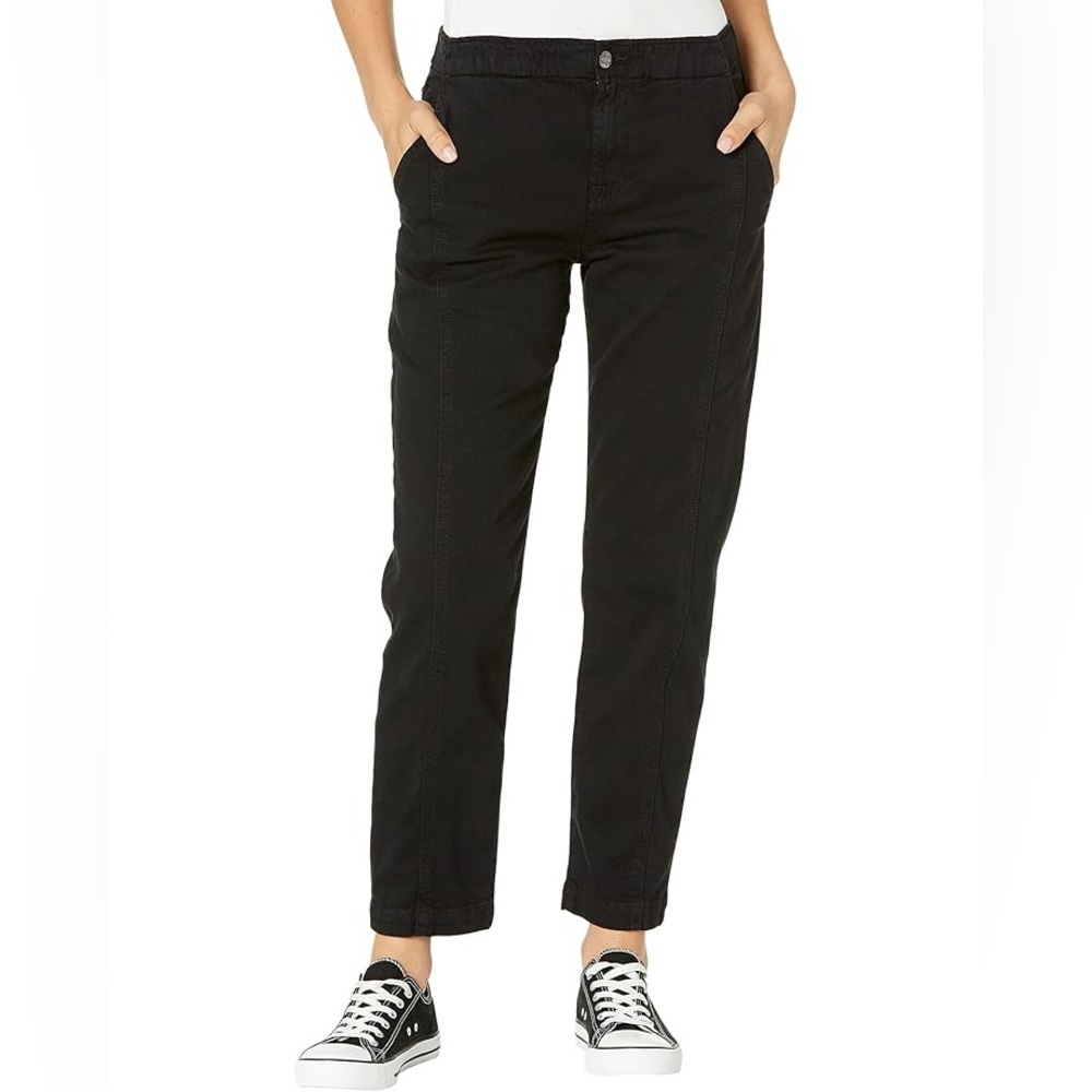 7 For All Mankind Slim Denim Joggers Jeans Black Elastic Waistband Size 29